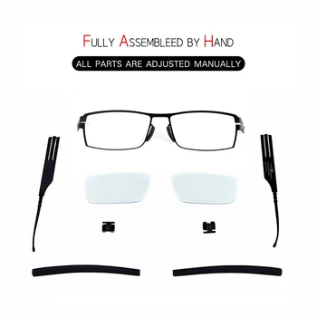 Nerūsējošā Tērauda Brilles Rāmis Optisko Recepšu Brilles Vīriešiem, Sievietēm Brilles Brilles ar Clear Lens oculos de grau