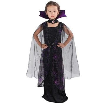 Jaunas Halloween Kostīmi Bērniem Meitenēm Vampīru Nūja Dēmons Cosplay Festivāls Puse Karnevāls Meitene Darbības Apģērbi