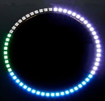 Gredzens Sienas Pulkstenis 60 X Ultra Spilgti WS2812 5050 RGB LED Lampa Panelī Arduino
