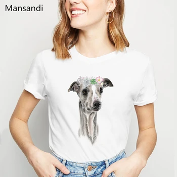 Jaunas ielidošanas 2019 ziedu kurts dzīvnieku print t-krekls sievietēm, plus lieluma smieklīgi vogue t krekli, sieviešu tumblr topi tee kreklu femme