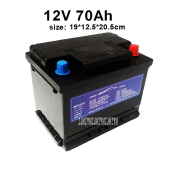 12V 70Ah Auto Start-up Litija Dzelzs Fosfāta Akumulatoru LiFePO4 Ilgu kalpošanas Mūžu Automašīnu Transportlīdzekļa Akumulatoru Ar Lādētāju 19*12.5*20.5 cm