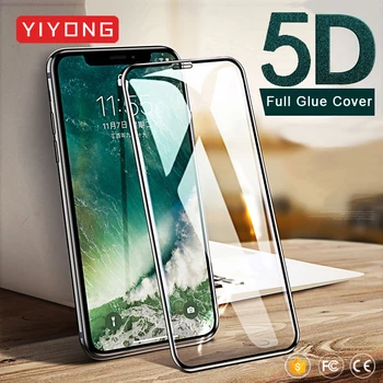 YIYONG Rūdīts Stikls iPhone 6s 6 7 8 Plus Full Cover iPhone SE 2020. GADAM 5D Screen Protector For iPhone x s xr xs Max Stikla
