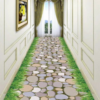 Persiešu Tiesa Retro 3D Paklāju Pielāgojams Garums-Koridorā, Eju Kāpnes, Taisnstūra Vertikāla Paklāji, Absorbējošu Ilgi Sloksnes Paklāju