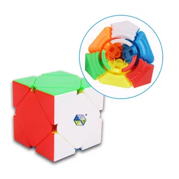 Yuxin Black Kirin Šķībs Magic Cube 3X3 Stickerless Ātrums Cube Bērniem Dāvanu Smadzeņu Ķircinātājs Puzzle Rotaļlietas