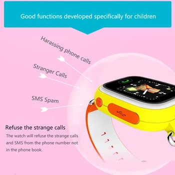 Bērniem smart tālrunis skatīties gps pozicionēšanas balss čats bērnu Smartwatch skārienekrānu, Atrašanās vietas Noteicējs Bērniem Dāvanu IP67 waterproof