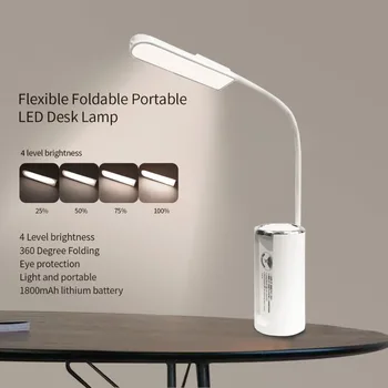 LED Elastīga Kempings Gaismas Telts Laternu Gaismu Uzlādējams Acu Aizsardzība Galda Lampa Salokāms Portatīvo USB Kempinga Lampas
