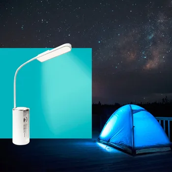 LED Elastīga Kempings Gaismas Telts Laternu Gaismu Uzlādējams Acu Aizsardzība Galda Lampa Salokāms Portatīvo USB Kempinga Lampas