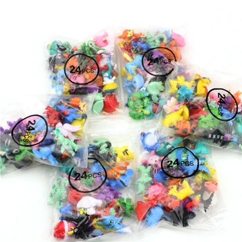 TAKARA TOMY 2,5 cm-3cm POKEMON skaitļi 144 dažādu stilu pikachu 24pieces/maiss jaunas lelles rīcības attēls rotaļlietas
