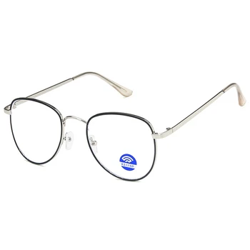 Zilead Ovāls Metāla Anti Zilā Gaisma Pretbloķēšanas Brilles Rāmis Vīriešiem Un Sievietēm Datorspēles, Aizsargbrilles, Brilles Optisko Briļļu Rāmis