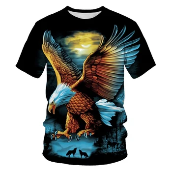 Augošās ērglis 3d drukāšanas vīriešu un sieviešu t-krekls mīksts materiāls krekls gadījuma brīvs t-krekls, sporta vīriešu streetwear