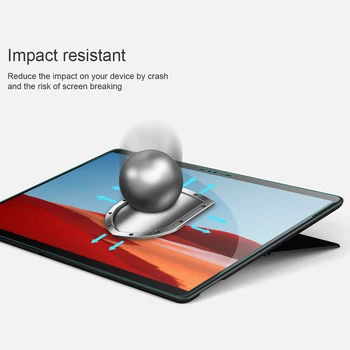 Rūdīta Stikla Microsoft Surface Pro X NILLKIN Pārsteidzošs H+ 9H 2.5 D Filmu par Microsoft Surface X Stikla Ekrāna Aizsargs
