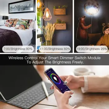 Smart Life/Tuya APP Tālvadības pults 2 Banda 2 Veidu DIY WiFi Smart Gaismas LED Reostats, Moduļu Maiņa Darbā ar Alexa, Google Home