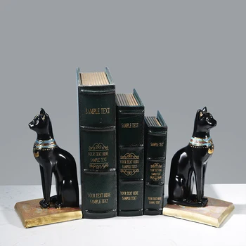 Retro Sveķu Ēģiptes Kaķis Apdare Bookends Vintage Stends, Grāmatas Augstas Kvalitātes Regulējams Plaukts Jaunā Gada Dāvanu, Mājas Dekoru