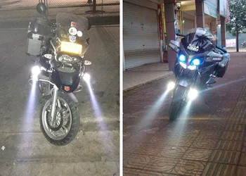 2gab U5 Universālā 12V 125w Motociklu Led Lukturu Lampas Motociklu Miglas Spot Gaismas 125w 3000lm Led Galvas Lukturis Motociklu Uzmanības centrā