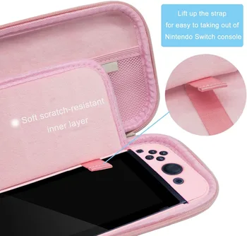 2020 Jaunu Cute Rozā Sakura Uzglabāšanas Soma uz Lietu Nintendo Switch / Slēdzis lite Portatīvo Ceļojumu Pārnēsāšanas Soma Spēļu Piederumi