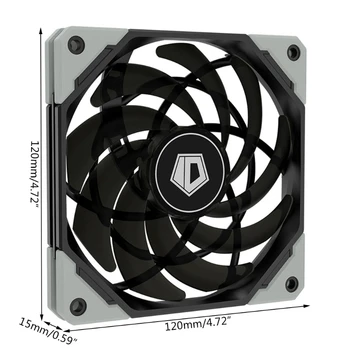 1XT 120mm PWM PC Case Fan Ultra Slim Klusa Datora PROCESORA Ūdens Dzesēšanas Ventilators