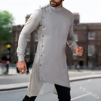Jauns Dizains Abaya 2020. Gadam, Modes Arābu Musulmaņu Kleita Kaftan Saūda Arābijas Islāma Apģērbi Vīriešiem Pakistāna Etniskā Rudens Apģērbs
