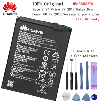 Sākotnējā HB406689ECW Uzlādējams Li-ion akumulators, Lai Huawei Baudīt 7 Nova 2 plus Nova 2i Nova 2 Palīgs 9 Godu 10 P8 Lite