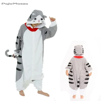 Ģimenes Izskatīties Dzīvnieku Onesie Pidžamu Cosplay Kigurumi Melns Kaķis Kigurumi Bērniem Anime Māte Meitu Pijamas Karikatūra Halloween Kostīmi