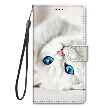Ādas Gadījumā Samsung Galaxy A51 Flip Case Cover Luksusa Dzīvnieku Cute Cartoon Krāsa Maka Vāks Samsung A51 SM-A515F Gadījumā