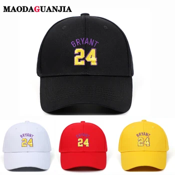 Bryant tētis cepuri Kobe Black Mamba No. 24 kokvilnas izšuvumi beisbola cepure Snapback saules cepure ikdienas cepure basketbola āra vāciņi