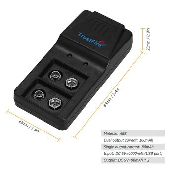 Universāla Litija Baterija, Lādētājs atkārtoti Uzlādējams Micro USB lādētāja Interfeisu 9V Uzlādējams Litija Akumulatoru Āra Rīks
