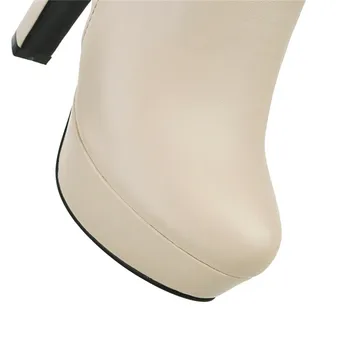 MORAZORA 2020. gada Pavasara, rudens zābaki sieviešu modes salds augstiem papēžiem kurpes potītes zābaki PU zip platforma, liela izmēra 34-45
