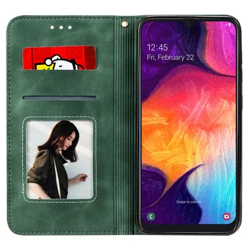 Āda Flip Case Statīvs Kartes Turētājs Samsung Galaxy A91 A81 A71 A51 A50S A50 A30S A30 A20 A10 Seifs Magnētisko Vāciņu
