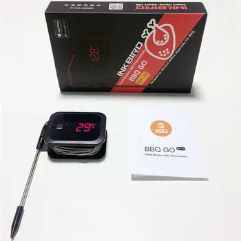 Inkbird IBT-2X Bezvadu Ciparu Gaļas BBQ Cepeškrāsns Termometrs Mājās Izmantot Nerūsējošā Tērauda Zondi Liels Ekrāns ar Taimeri Bezmaksas App