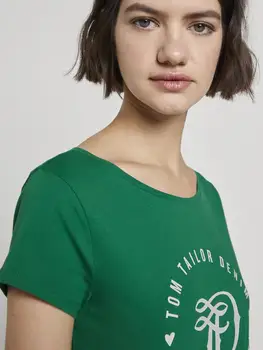 T-krekls Sievietēm Tom Tailor T-krekli kultūraugu top Sieviešu apģērbu 2020. gadam Lielgabarīta t-krekls ar garām piedurknēm