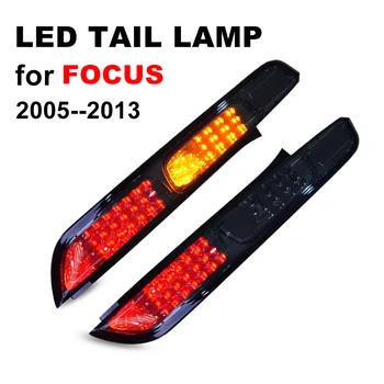 LED lukturu Ford Foucs 2005 - 2013 Kūpinātas Black LED Asti Gaisma ar Dzeltenu Pagrieziena Signāls un Sarkans Bremžu Gaisma