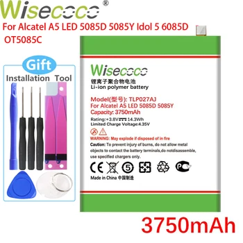 Wisecoco 3750mAh TLp027AJ Akumulatoru TCL Alcatel 750 X1 PLUS A5 LED 5085D 5085Y Tālrunis +Izsekošanas Numuru