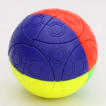 Dīvaini Formas Kubu, Bumbu Četru krāsu Futbola Jomā Magic Cube Ātrums Puzzle Labu Quanlity Cubo Magico Rotaļlietas Bērniem Bērniem