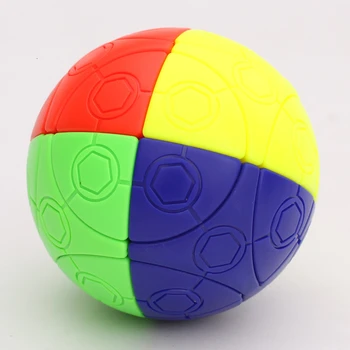 Dīvaini Formas Kubu, Bumbu Četru krāsu Futbola Jomā Magic Cube Ātrums Puzzle Labu Quanlity Cubo Magico Rotaļlietas Bērniem Bērniem