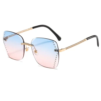 BINGKING Tendence Classic Saulesbrilles bez apmales Augstas Kvalitātes Dimantu Mūsdienu Retro Modes Plastmasas Objektīva 8801 UV400 Aizsardzība Brilles