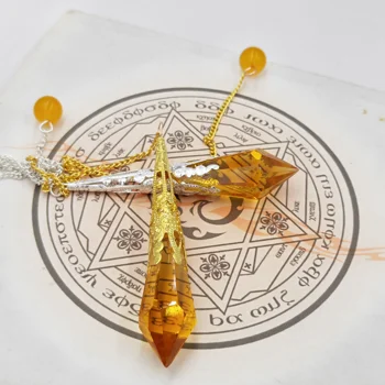 Reiki Svārsta Stikla bell akmens kuloni sieviešu Dabas Amuleta Dziedināšanas Kristāla Kulons Meditācija Skrūvēm Pendulums