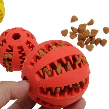 Jauks Dizains gumijas regbija tīrīšanas zobi rotaļu bumbu arbūzs bumba pet zobu izturīgs bite bumbu molāriem kucēns košļāt rotaļlietas suns