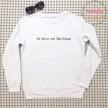 OKOUFEN Kpop lol, bet ur nav Min Yoongi sporta Krekls puloveri modes unisex sieviešu vīriešu tops Crewneck vēstuli izdrukāt ikdienas krekls