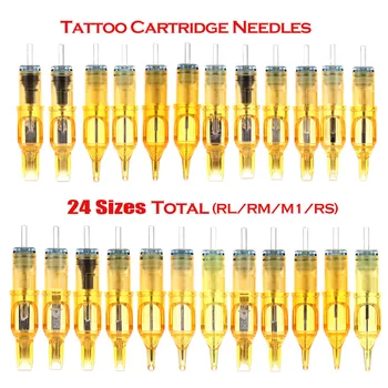 Karstā Pārdošanas 10pcs Vienreizējās lietošanas Jāsterilizē Pastāvīgais Grims, Tattoo Microblading Adatas 1RL/3RL/5RL/7RL/9RL/11RL Tetovējums Pildspalvu Ieroci Piegāde