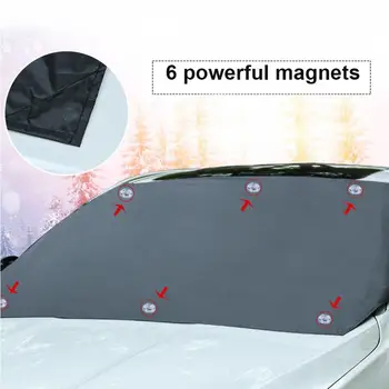 Magnētiskā Automašīnas Priekšējā Vējstikla Pārsegs Vējstiklu Sniega sega Automašīnas Saulessargs Anti-frost, Anti-miglas Ziemas Vējstiklu Sejsegu Vāciņu