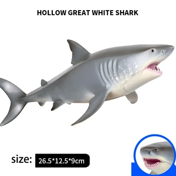 Jūras Dzīvi Dzīvnieki Lielās Baltās Haizivs Modeli, Pvc Figūriņas Simulācijas Modeļi Rotaļlietas