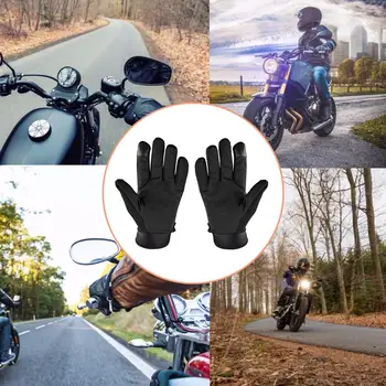 Ziemas Ādas Motociklu Cimdi Pretvēja Siltuma Vīrieši Sievietes Moto Touchscreen Jāšanas Cimdus, Motociklu Piederumi Dropshipping