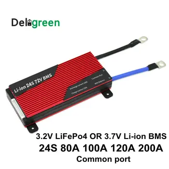 Deligreen 24S 80A 100A 120.A 200A 250A 72V 84V PCM/PCB/BMS par 3.65 V LiFePO4 4,2 V LiNCM akumulatoru 18650 Lithion Li-ion (Litija)