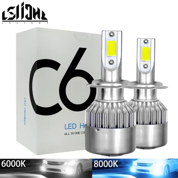 LSlight LED H7, H4 H11 H1, H3 H13 880 9004 9005 9006 9007 HB2 HB3 HB4 H27 LED Auto Gaismas Lukturu Lampas 6000K 8000K 12V Auto Spuldzes