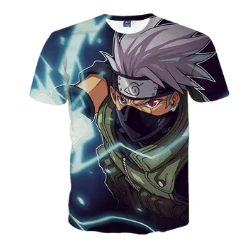 Jaunas Vasaras Naruto T Krekls Vīriešu/Sieviešu Modes Gadījuma 3D Iespiesti Uzumaki Naruto Vīriešu T-Krekls Anime Fitnesa Apģērbu 2019 Topi un t-veida