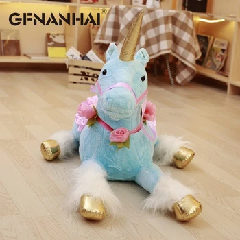 1pc milzīgs izmērs 100cm unicorn plīša rotaļlieta mīkstu pildījumu dzīvnieku kawaii zirgu telpu dekorēšana radošs dzimšanas dienas dāvana bērniem meitenēm