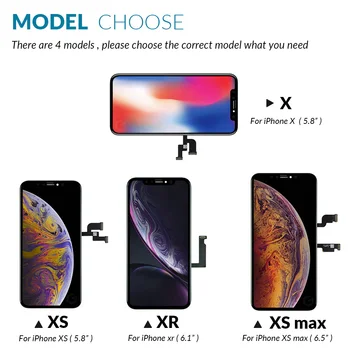 AAA LCD Ekrāns iPhone XR 11 11Pro Max LCD + Touch Screen Nomaiņa OLED iPhone X XS Max LCD Ecran Pantalla