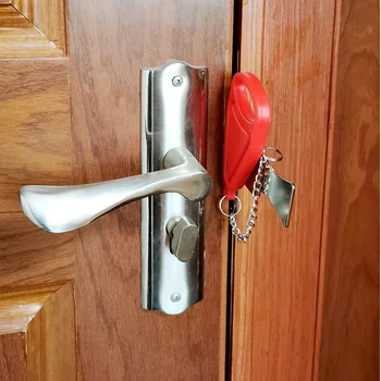 Portatīvo Durvju Slēdzenes, Metāla Self-Defense Drošības Fiksatoru Ceļot Dzīvojamās Mājas Istabā Viesnīcā Drošības Aizbāzni Aparatūras