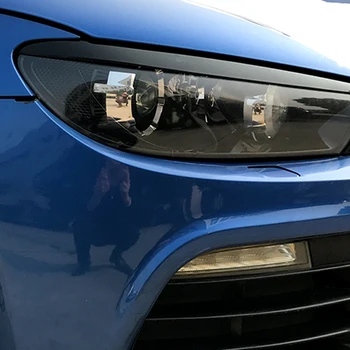 Auto Lukturu Uzacu Uzlīme Apdarei Volkswagen Scirocco Gts 2008-2017 Piederumi Car Styling Melns