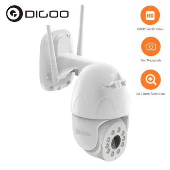 DIGOO 4X Optiskā Tālummaiņa 10 LED Smart WIFI IP Kameras 1080P PTZ IP66 Remote APP IS Nakts VRR Drošības Ātrums Dome Āra Monitors